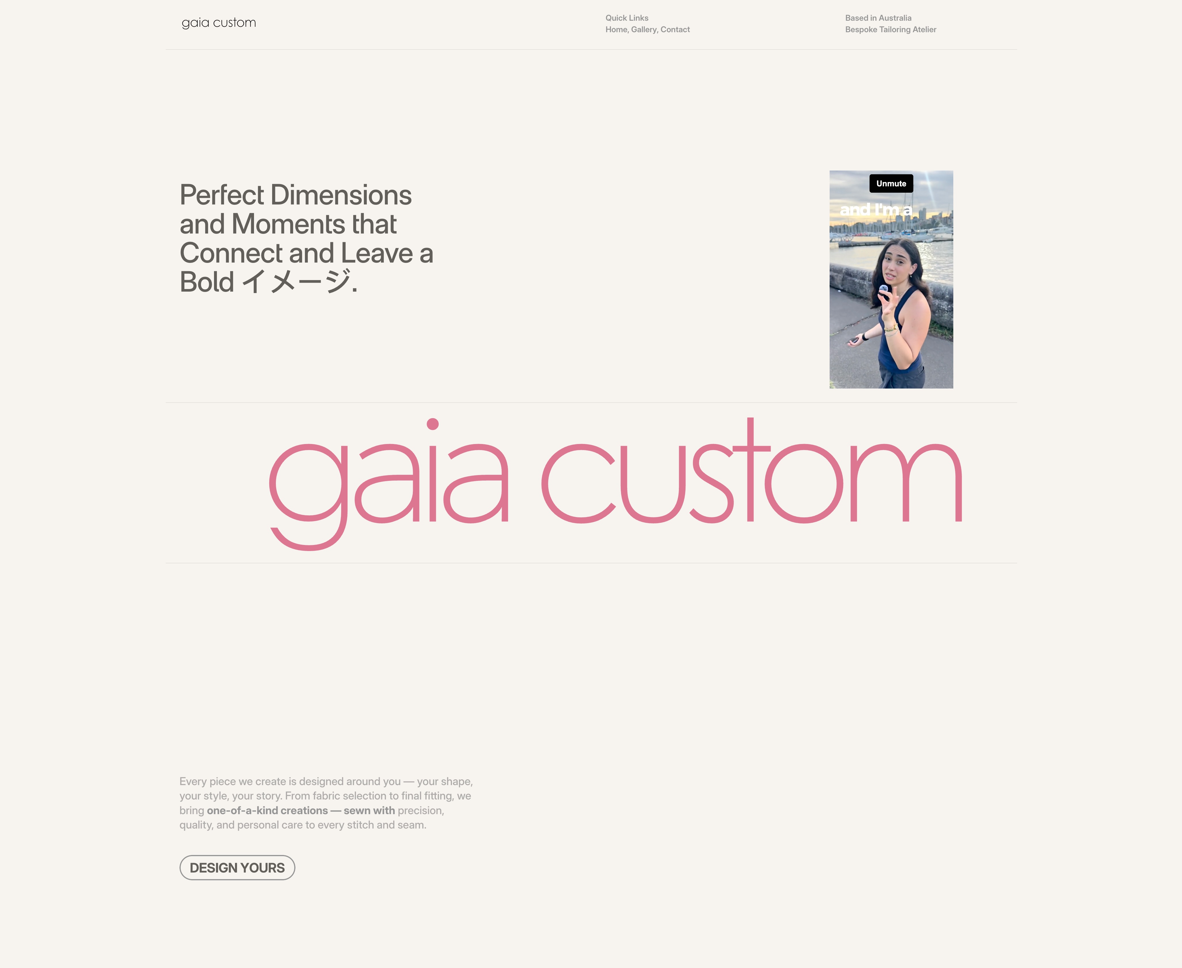 Gaia Custom website